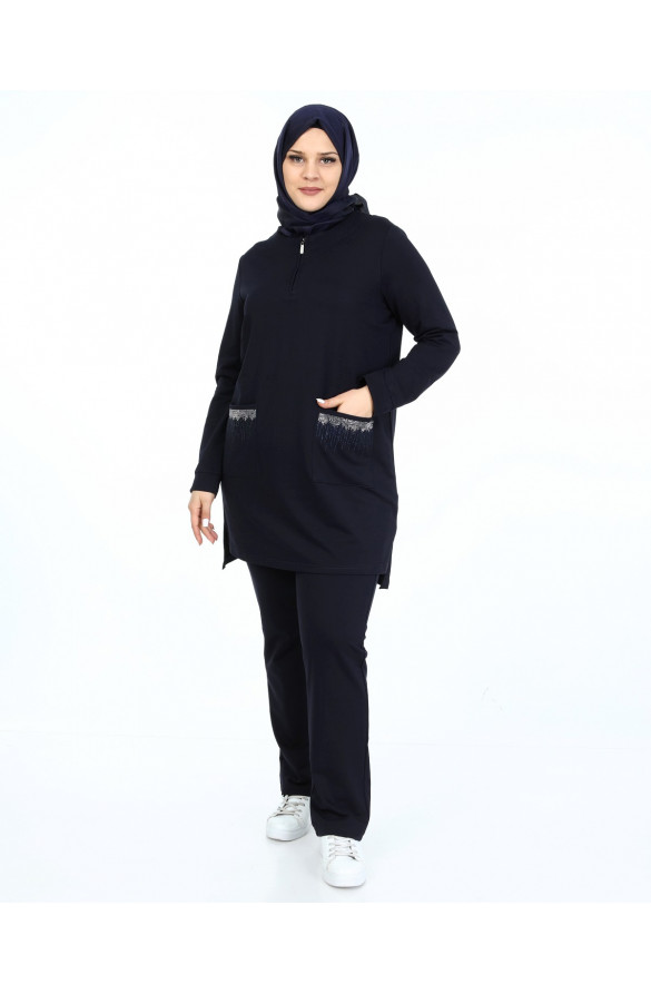 CEBİ TAŞLI EŞOFMAN TAKIM 11021 LACİVERT